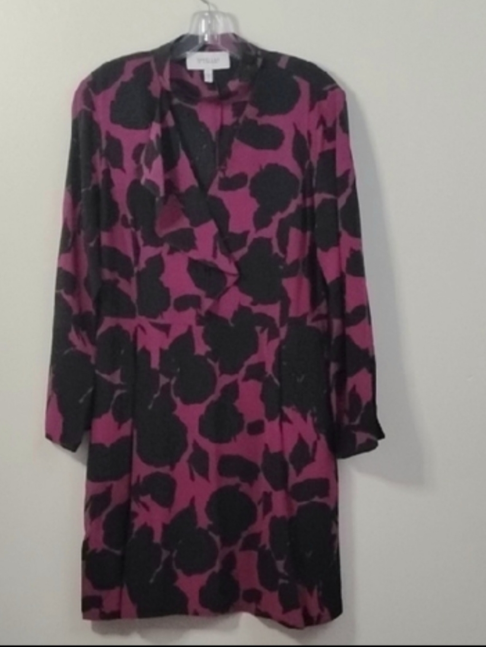 Derek Lam 10 Crosby Abstract Quiet Luxury 100% Silk Feminine Career Midi Dress